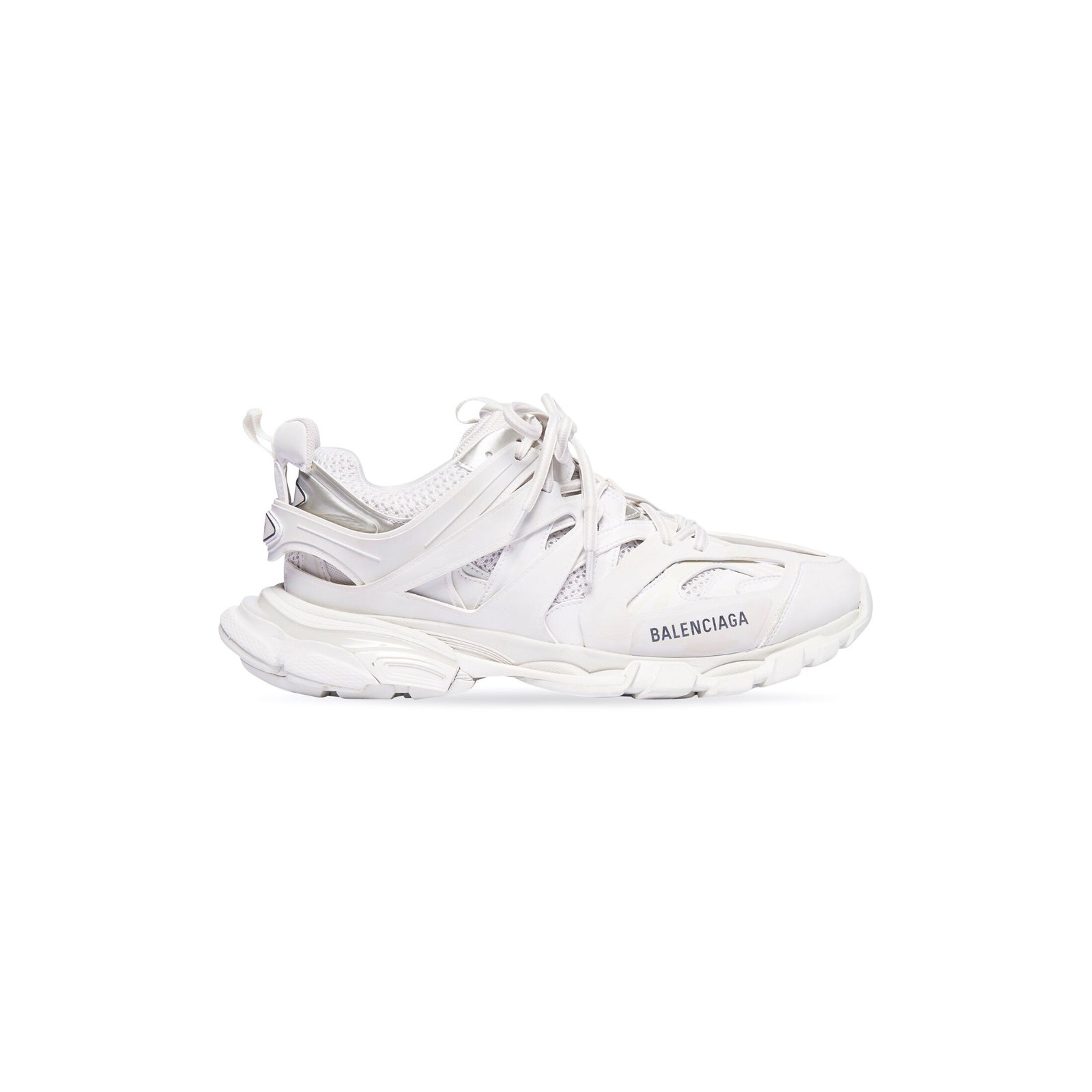 Track White Mesh Nylon Sports Shoes