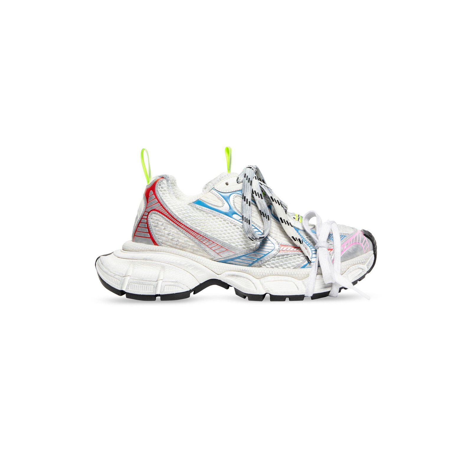 3XL White Red and Blue Mesh and Polyurethane Sports Shoes